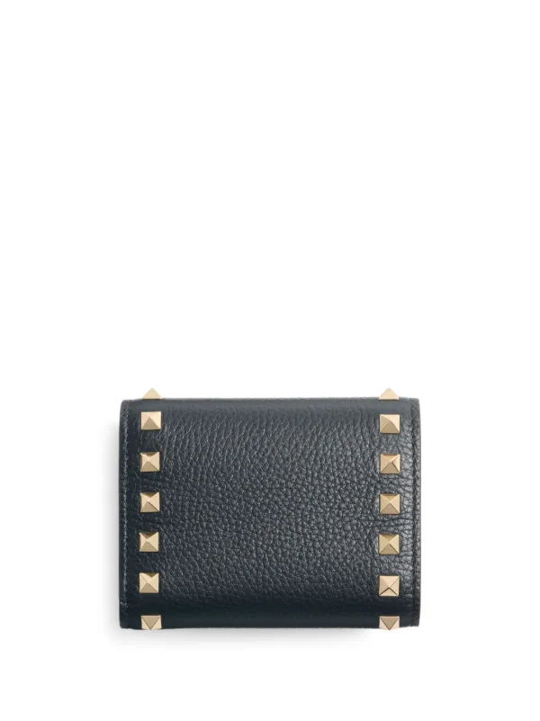 Valentino Garavani ロックスタッズ 三つ折り財布 | ブラック