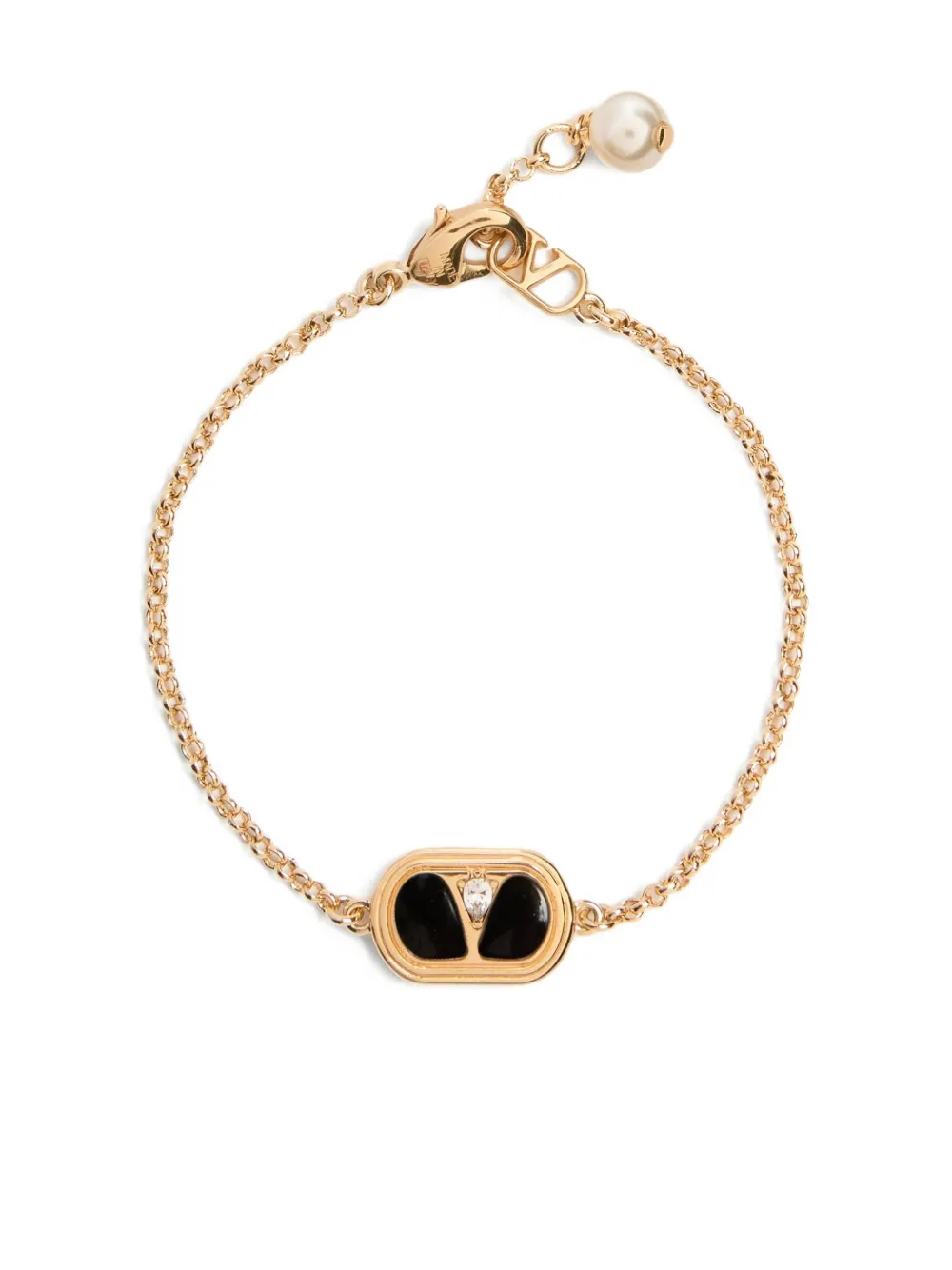 Valentino Garavani Bracciale con placca VLogo Signature - Oro