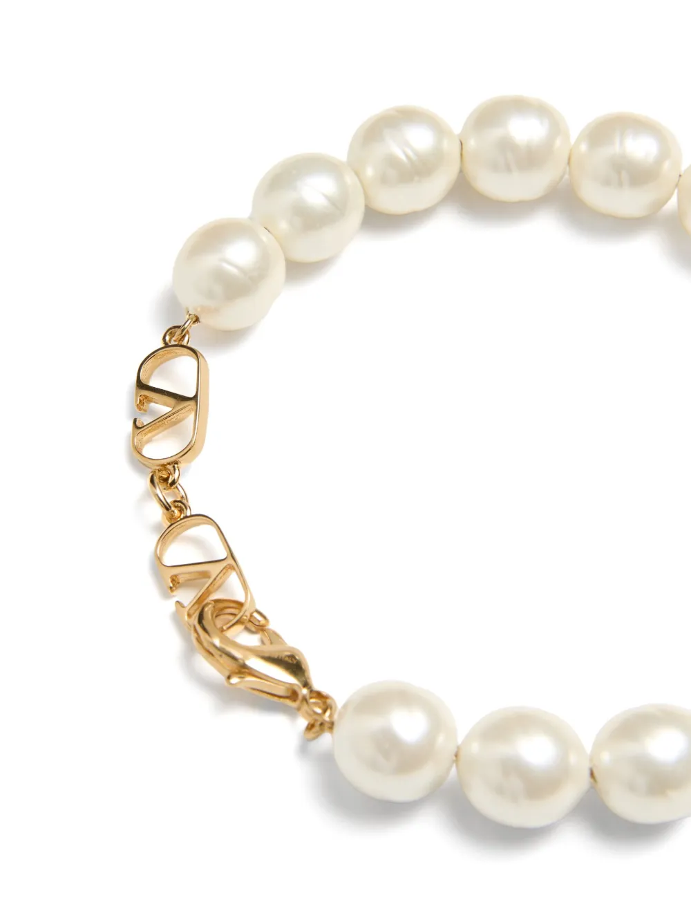 Shop Valentino Coeur Royal Bracelet In Neutrals