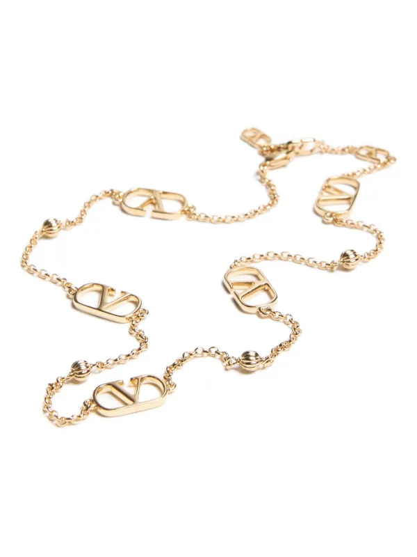 Valentino Garavani VLogo Signature Necklace | Gold | FARFETCH