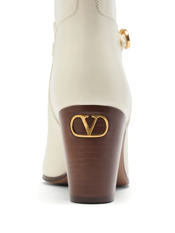Valentino Garavani Pattie 75mm レザーブーツ | ニュートラル