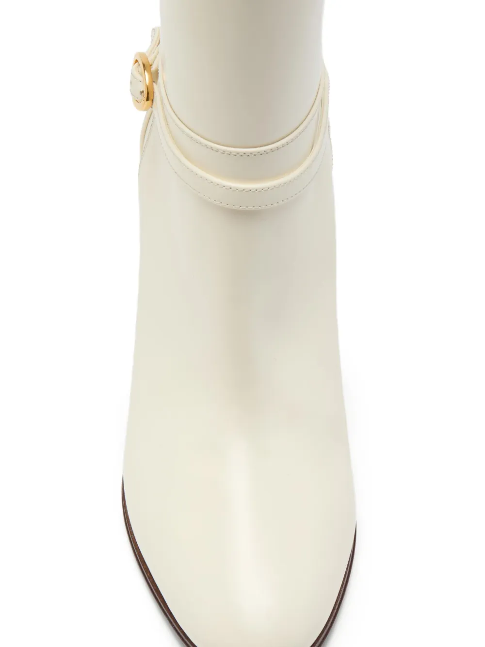 Valentino Garavani 75mm Pattie leren laarzen Beige