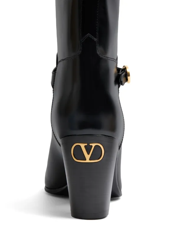 Valentino Garavani Pattie 75mm レザーブーツ | ブラック