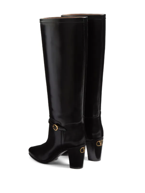 Valentino Garavani Pattie 75mm レザーブーツ | ブラック
