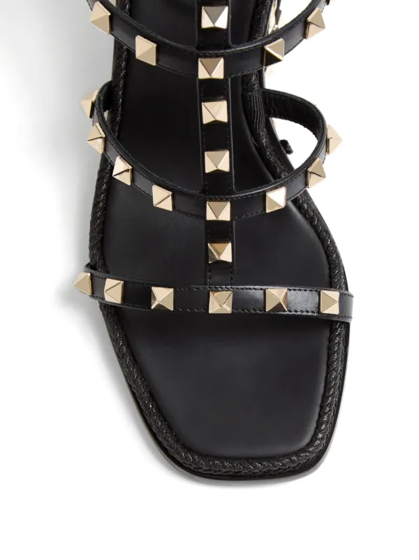 Valentino Garavani ロックスタッズ 80mm ウェッジサンダル