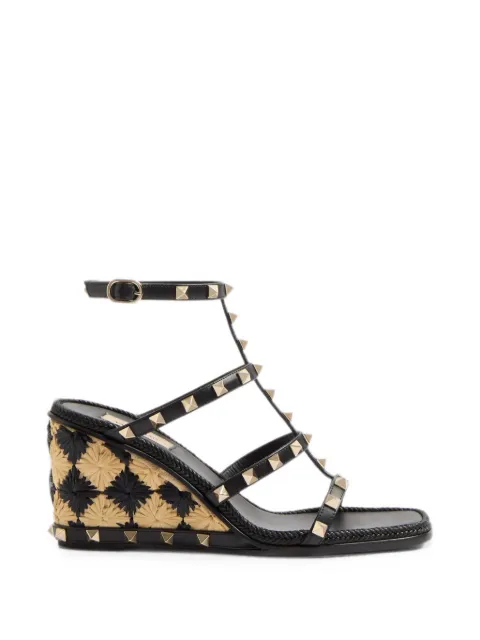 Valentino Garavani sandalias Rockstud con cuña de 80mm
