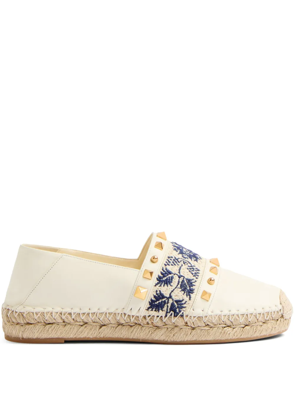 Valentino Garavani Espadrilles verfraaid met studs Wit