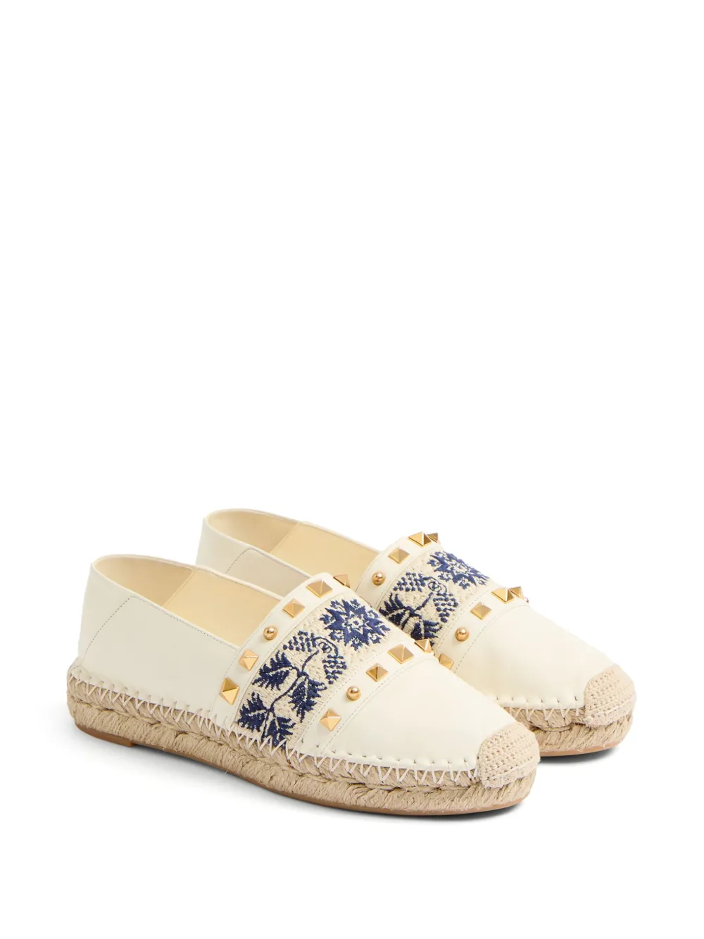 Valentino Garavani Espadrilles verfraaid met studs - Wit