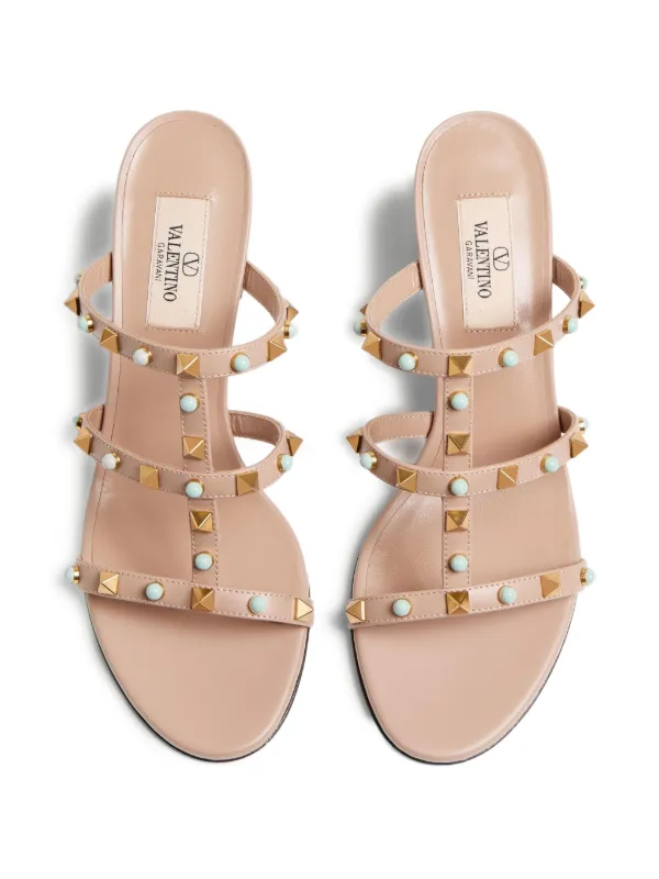 【美品】VALENTINO ロックスタッズ サンダル 60MM ピンク 現行品 Valentino Garavani ロックスタッズ 60mm サンダル | ピンク
