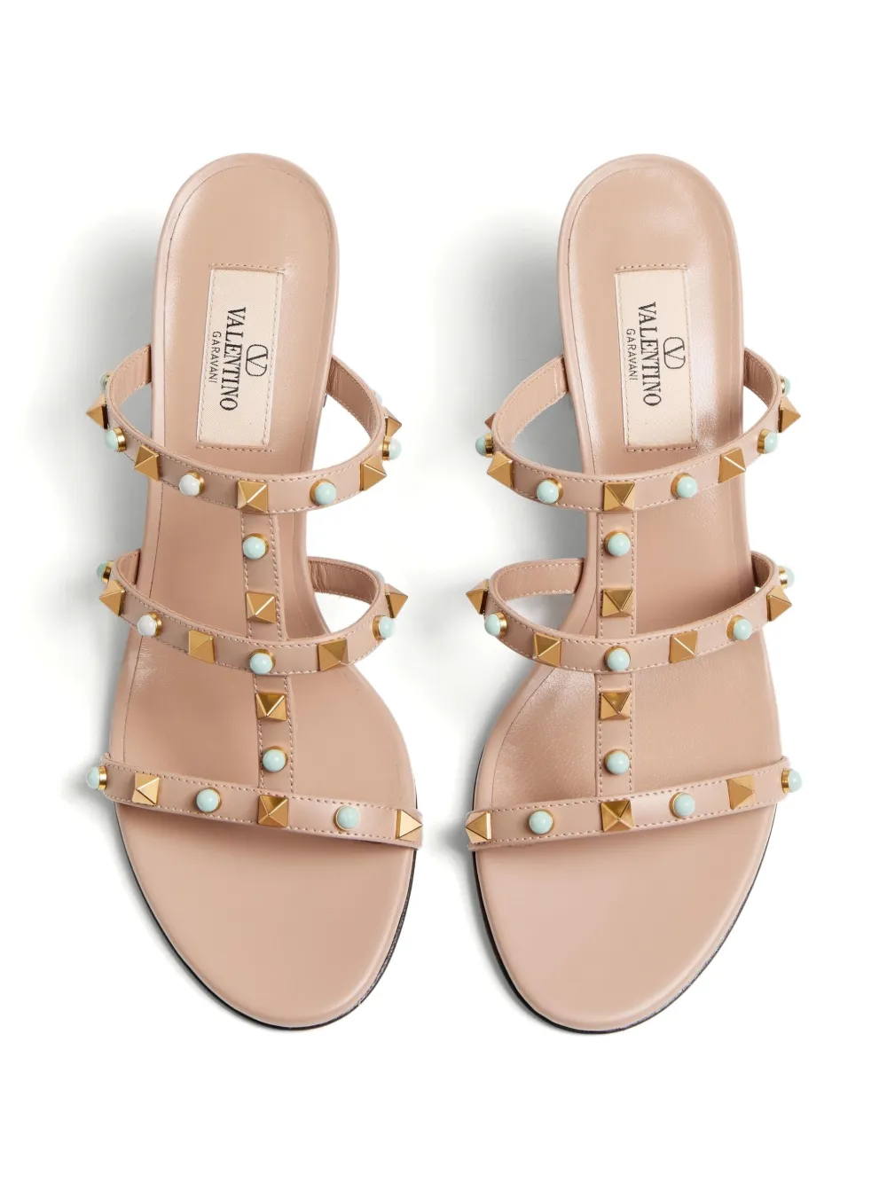 Valentino Garavani 60 mm Rockstud verfraaide sandalen Roze