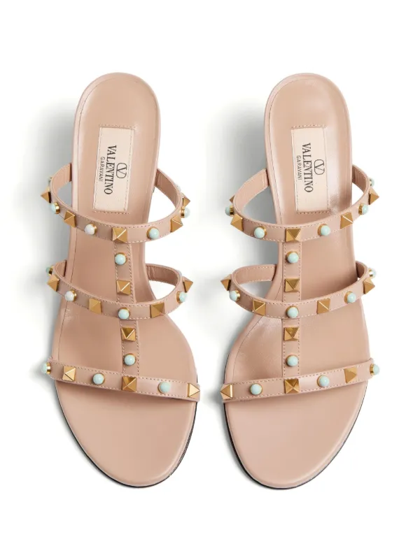 Valentino Garavani ロックスタッズ 60mm サンダル | ピンク | FARFETCH JP
