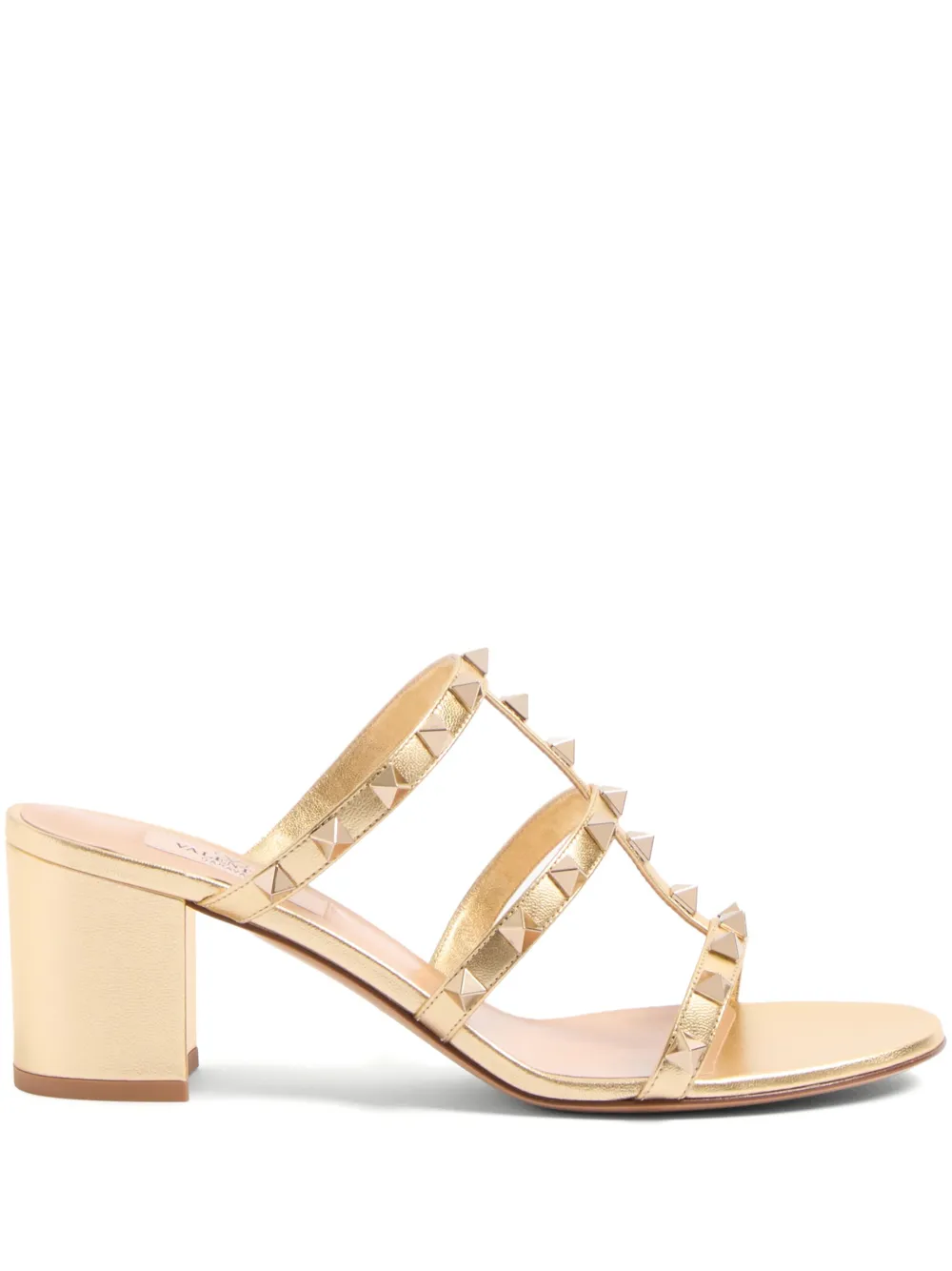 Valentino Garavani 60 mm Rockstud leren muiltjes Goud