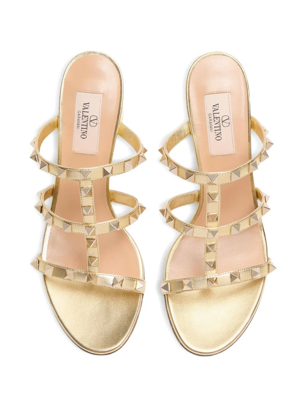 Valentino Garavani Rockstud 60mm sandalen Goud
