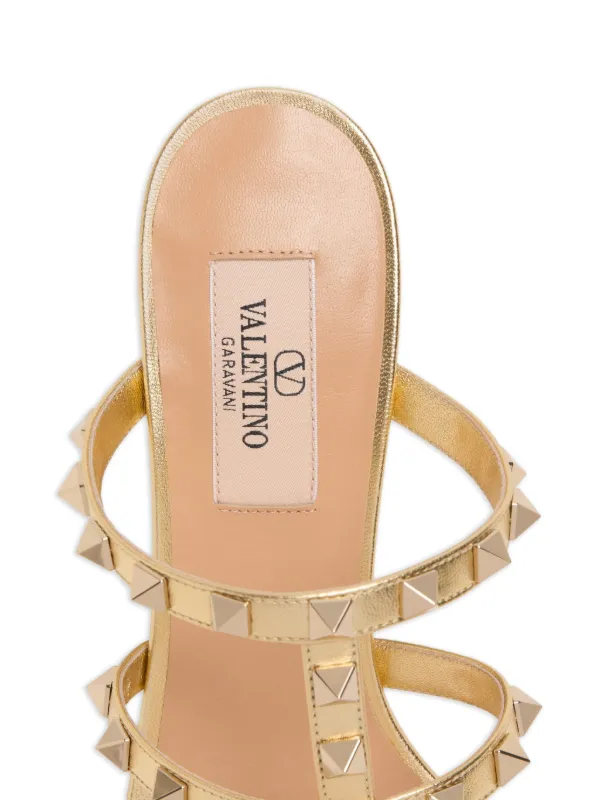 Valentino Garavani ロックスタッズ サンダル | ゴールドトーン