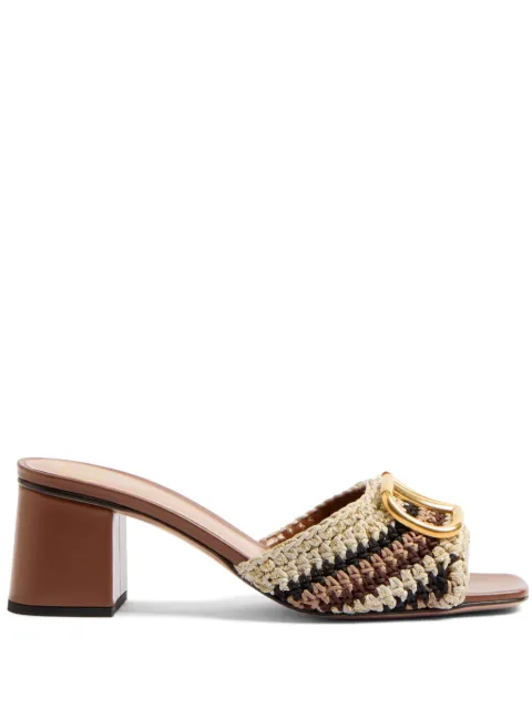 Valentino Garavani 60mm VLogo Signature embroidered sandals