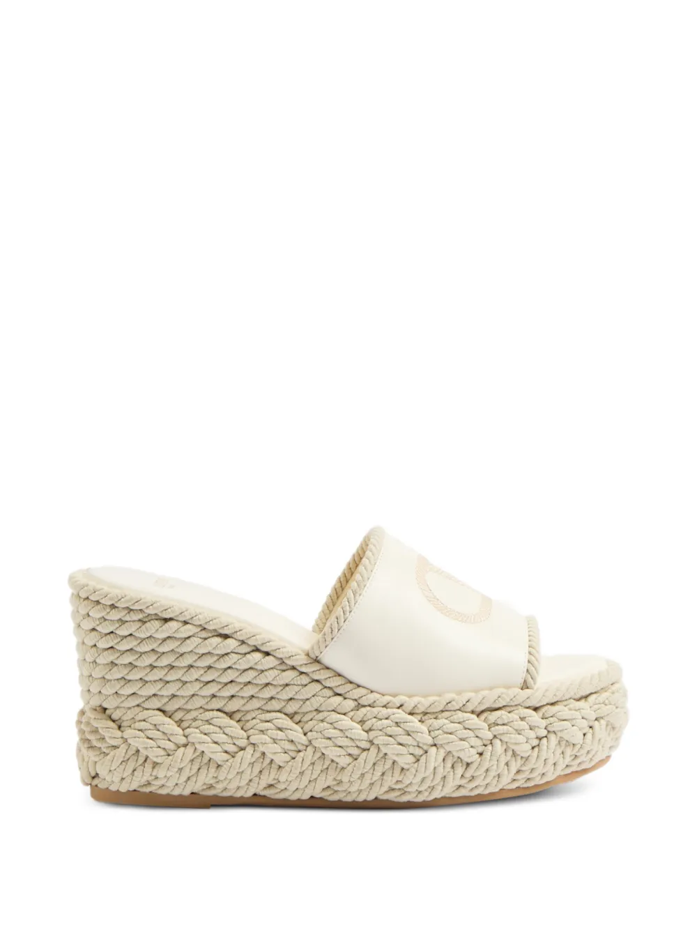 Valentino Garavani 100mm Vlogo torchon mules - Bianco