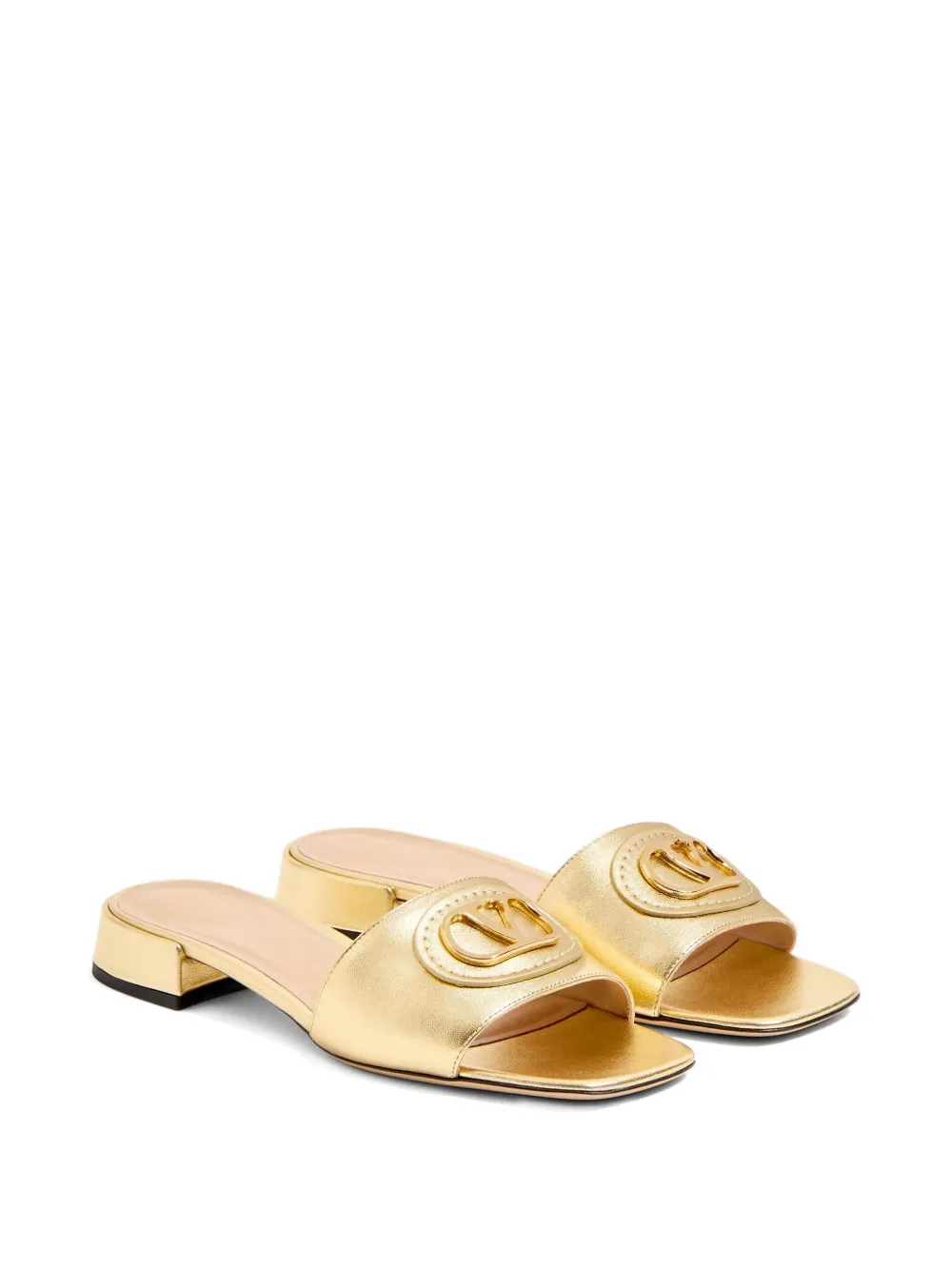 Valentino Garavani 20 mm VLogo Signature slippers Goud