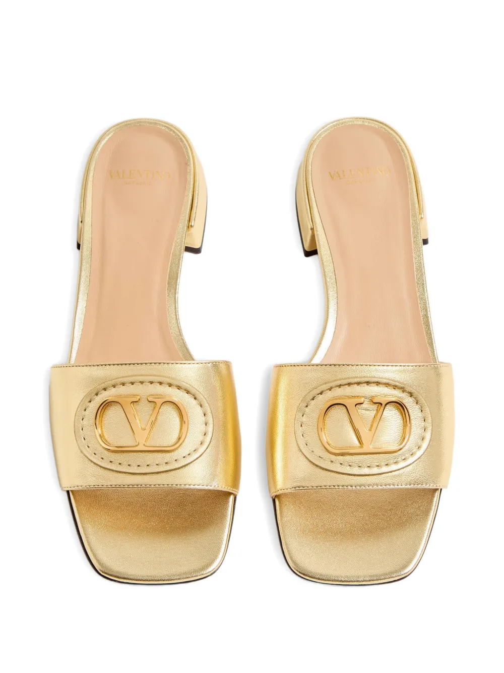 Valentino Garavani 20 mm VLogo Signature slippers Goud