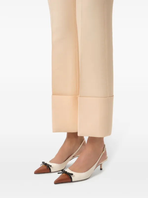 Valentino Garavani 45mm Bepointy Slingback Pumps | White