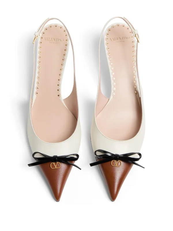 【Valentino Garavani】Bepointy 45 スリングバック パンプス VALENTINO GARAVANI Bepointy 45 レザー スリングバックパンプス