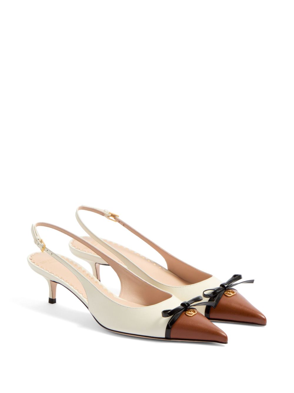 Valentino Garavani bow-detail slingback pumps White