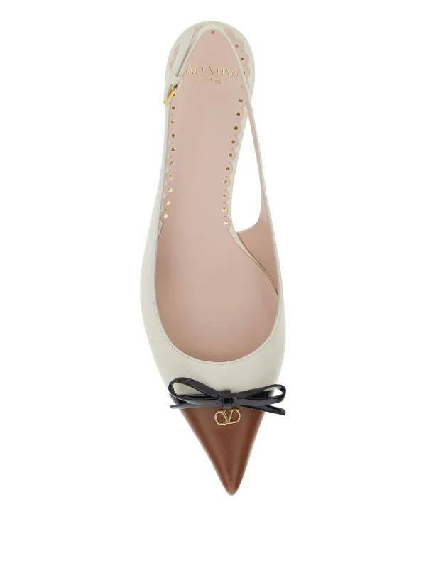 Valentino Garavani 45mm Bepointy Slingback Pumps | White | FARFETCH