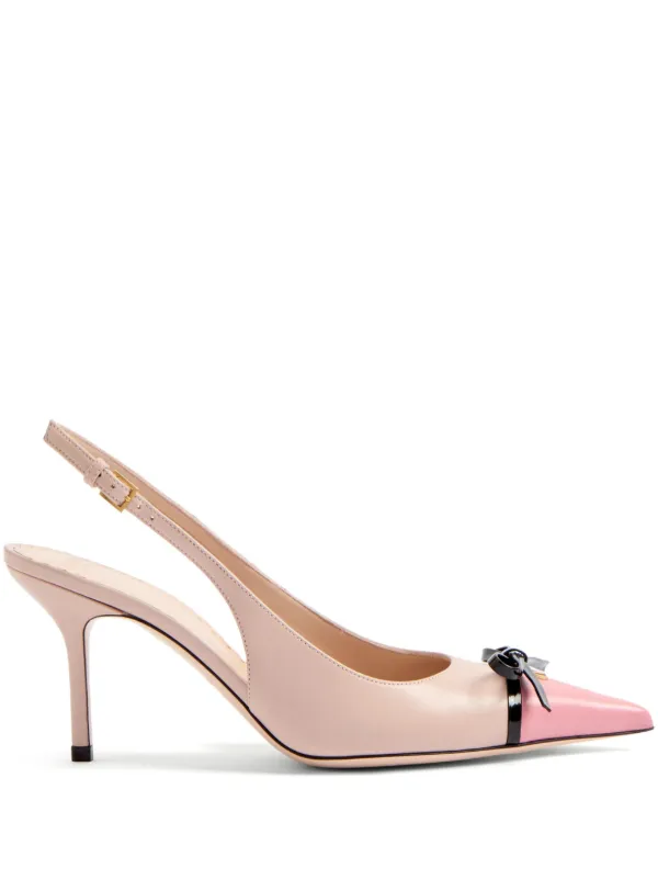 Valentino Garavani bow-detail Slingback Pumps | Pink | FARFETCH Valentino Garavani bow-detail Slingback Pumps | Pink | FARFETCH