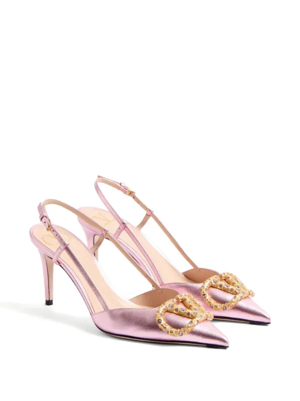 Valentino Garavani Vロゴ シグネチャー 80mm スリングバック パンプス