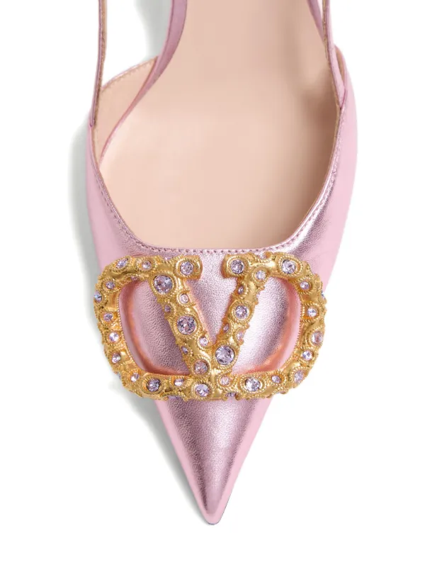 Valentino Garavani Vロゴ シグネチャー 80mm スリングバック パンプス