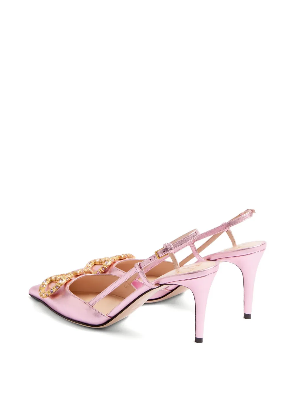 VALENTINO Vロゴ 80mmシグネチャースリングバック パンプス 36 Valentino Garavani Vロゴ シグネチャー 80mm スリングバック パンプス