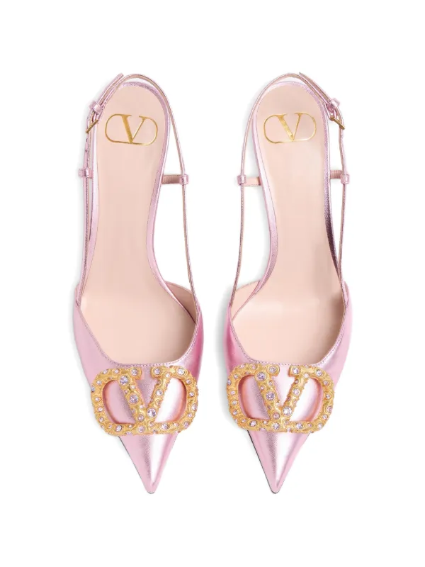 Valentino Garavani Vロゴ シグネチャー 80mm スリングバック パンプス