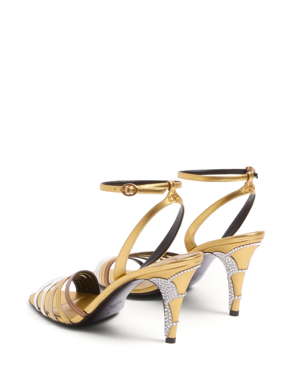 Valentino Garavani 85mm Ladycrush verfraaide sandalen Goud