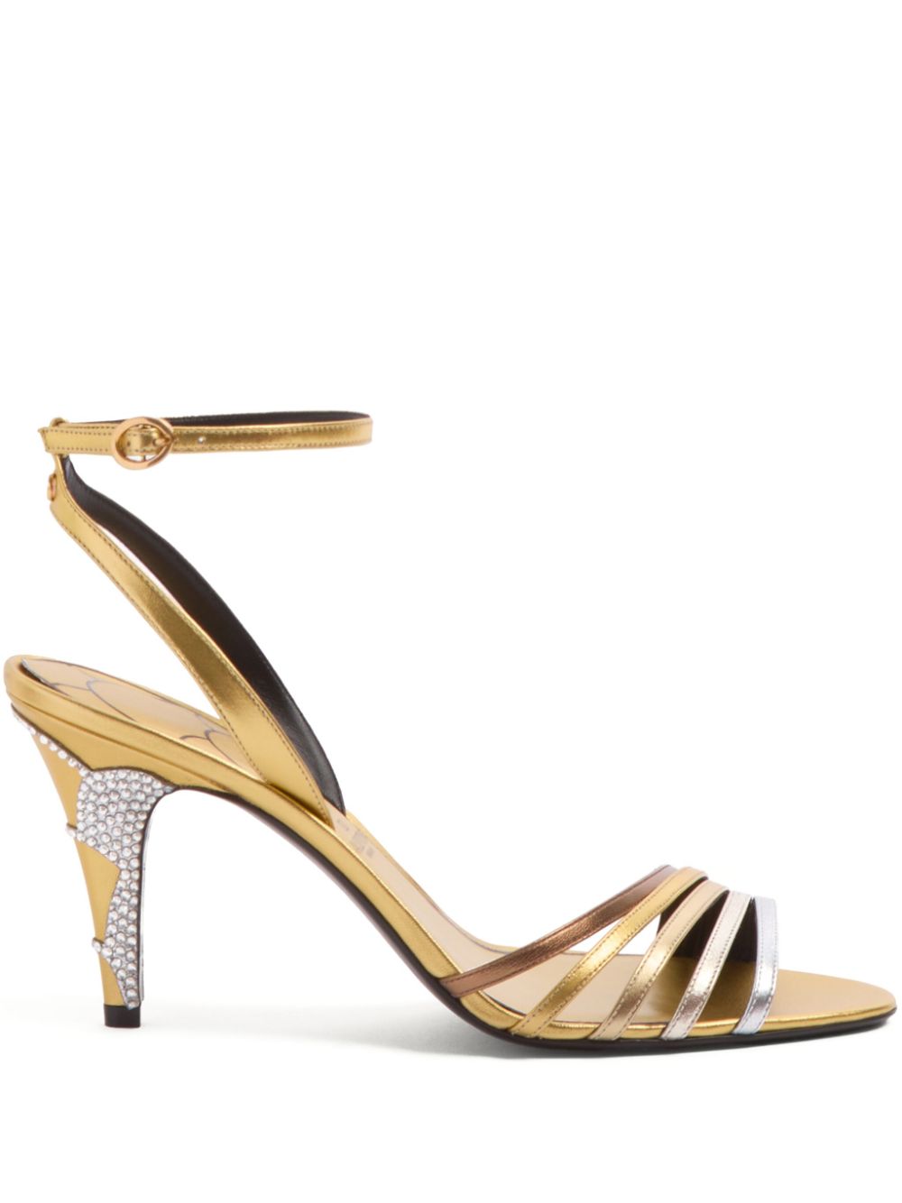 Valentino Garavani 85mm Ladycrush embellished sandals Gold