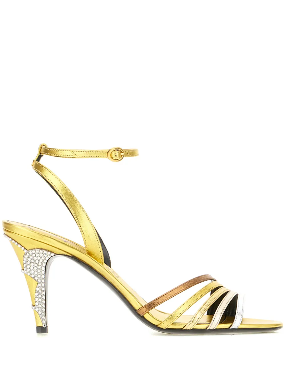 Image 1 of Valentino Garavani 85mm Ladycrush embellished sandals