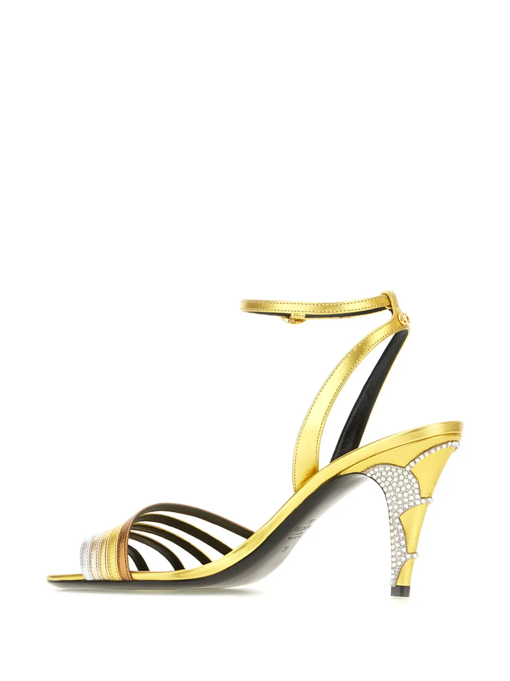 Valentino Garavani 85mm Ladycrush embellished sandals Gold