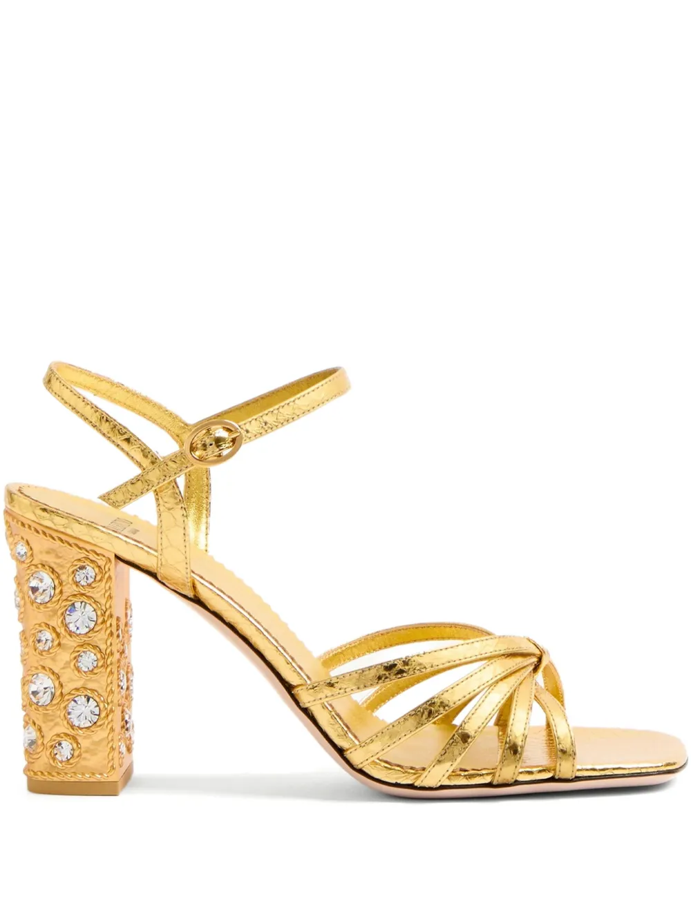 Valentino Garavani 90 mm Preshoes verfraaide sandalen Goud