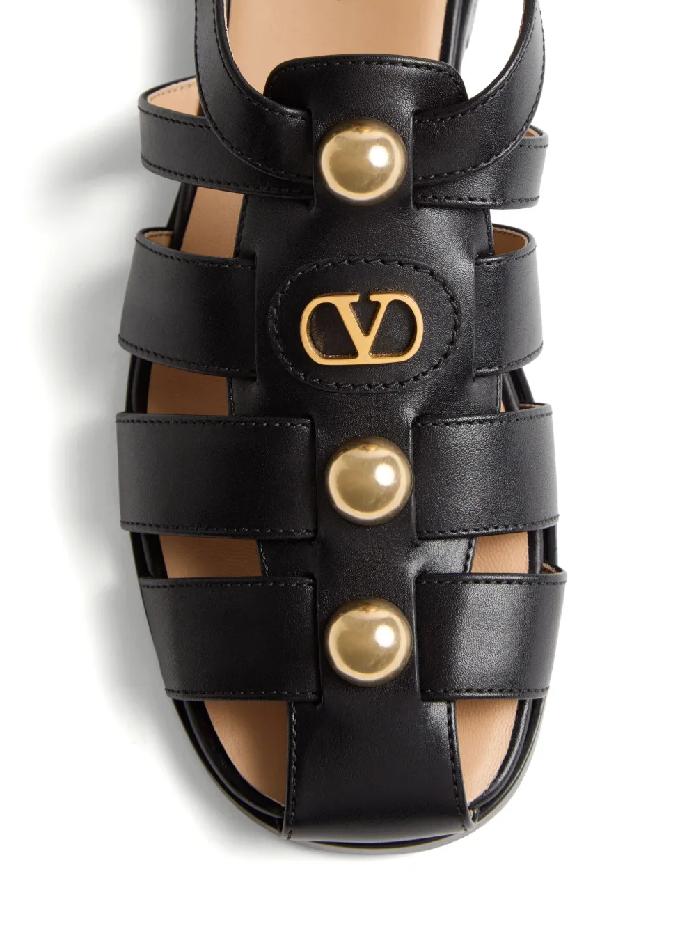 Valentino Buckle-strap Sandals In Black