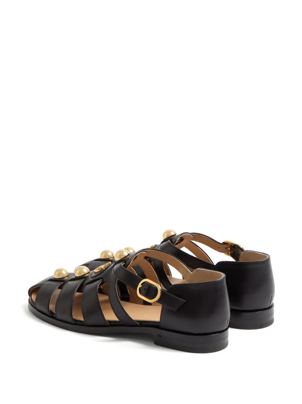 Valentino Buckle-strap Sandals In Black