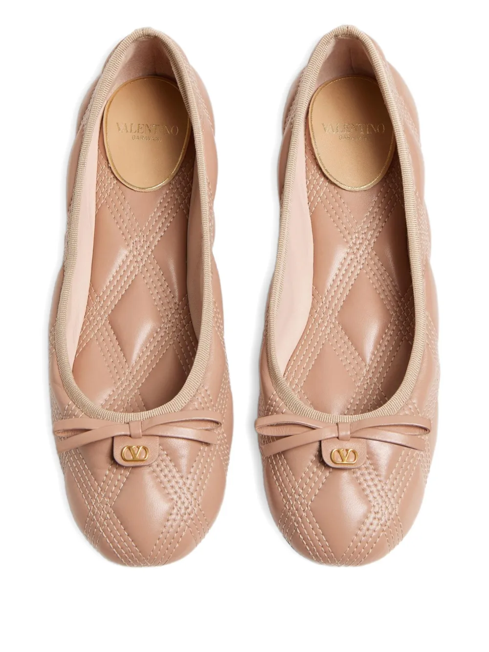 Valentino Garavani Quiltie 67 ballerina's Roze