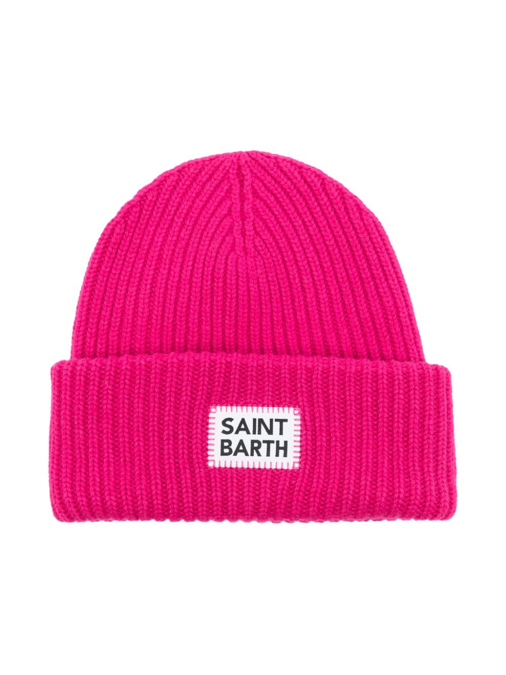 MC2 Saint Barth Kids logo-patch beanie - Pink