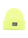 MC2 Saint Barth Kids logo-patch beanie - Yellow