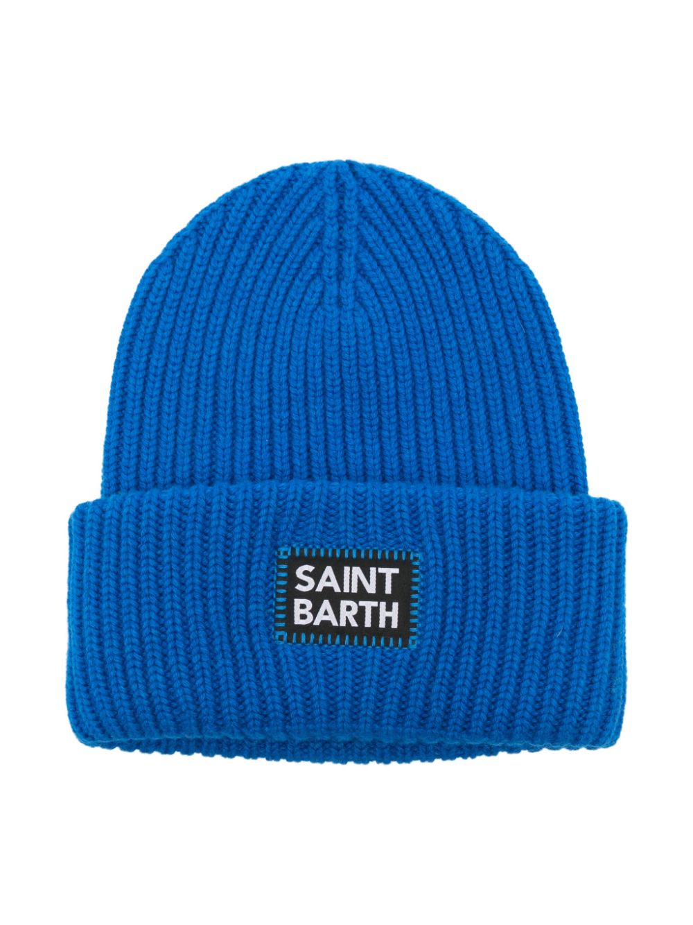 MC2 Saint Barth Kids logo-patch beanie - Blue