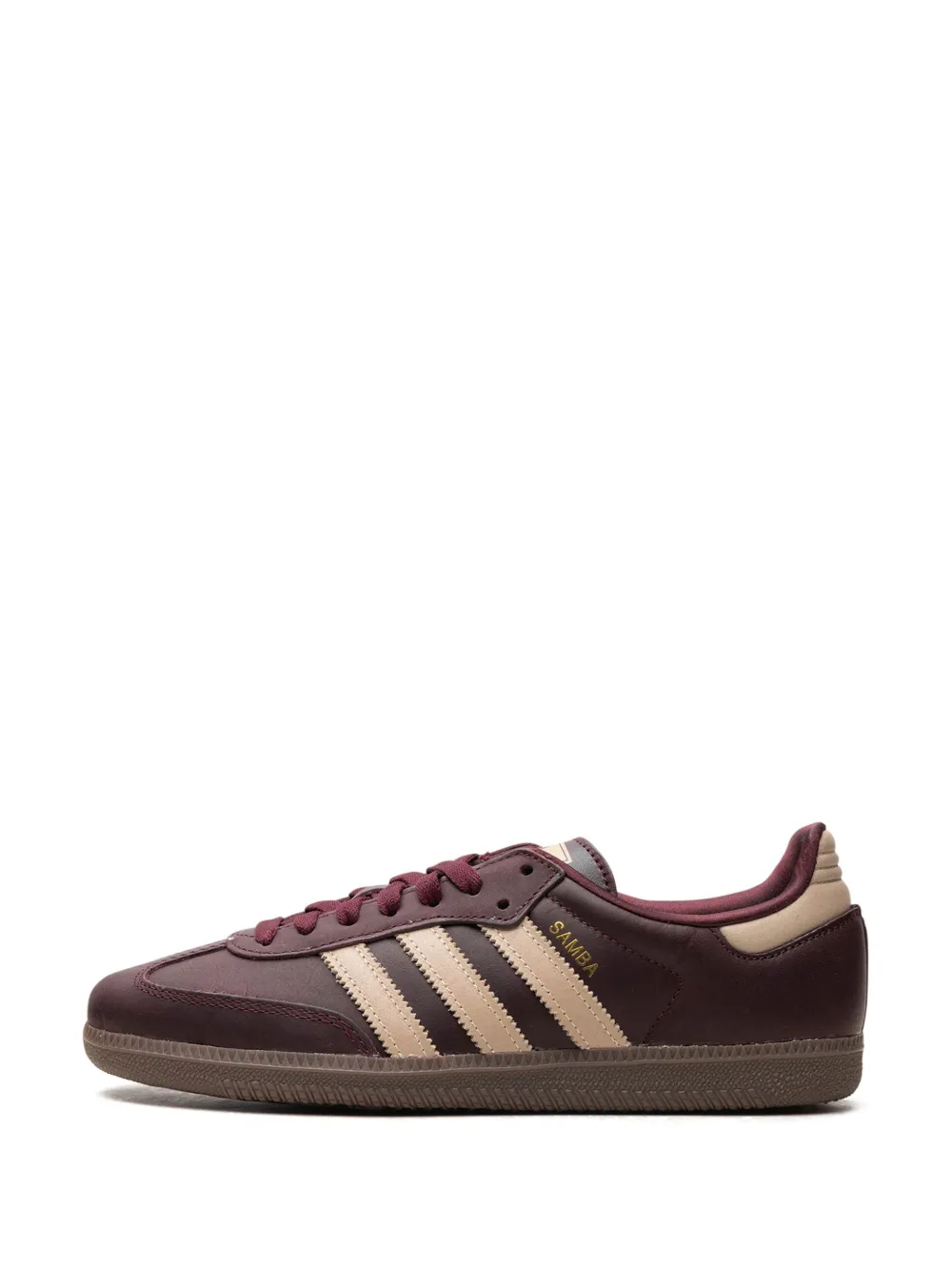 adidas Samba OG "Maroon Crystal Sand Gold Metallic" sneakers Brown