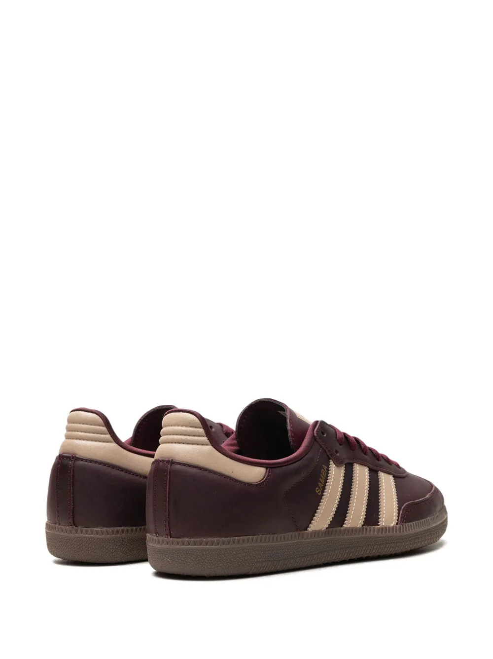 adidas Samba OG "Maroon Crystal Sand Gold Metallic" sneakers Brown