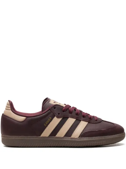 adidas Samba OG "Maroon/Crystal Sand/Gold Metallic" sneakers
