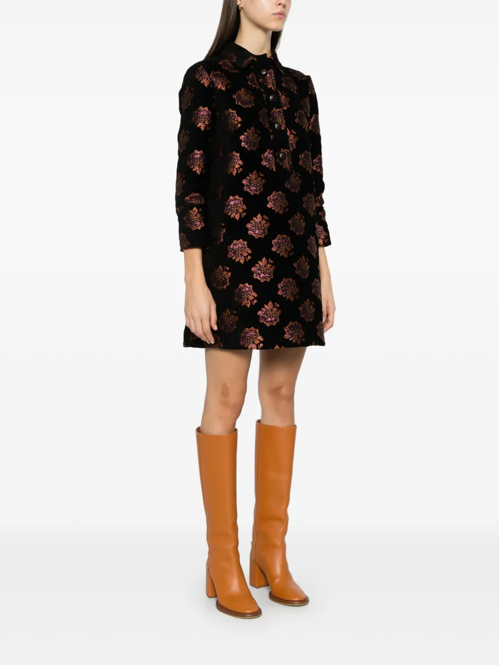 La DoubleJ Rosette mini-jurk Zwart