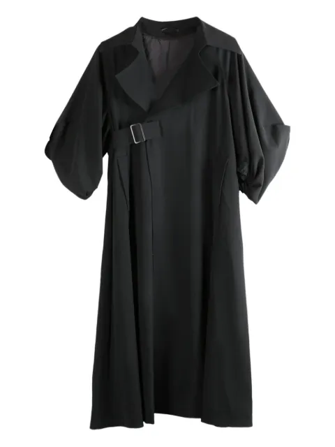 Yohji Yamamoto balloon-sleeve belted coat