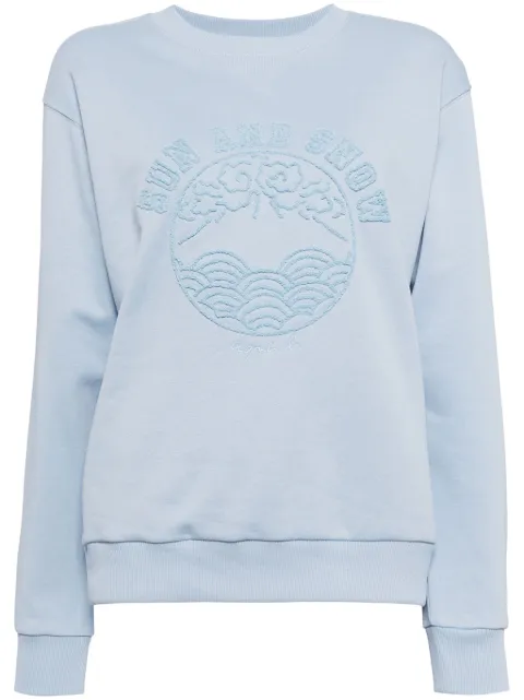 agnès b.  sudadera con logo bordado