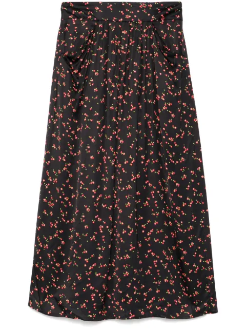 agnès b.  graphic-print draped skirt