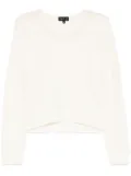 agnès b. geometric v-neck jumper - Neutrals